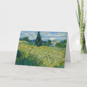 Green Wheat Field with Cypress   Vincent van Gogh Card