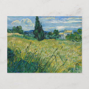 Green Wheat Field with Cypress Vincent van Gogh Postcard