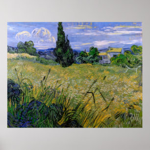 Green Wheat Field with Cypress - Vincent van Gogh Poster