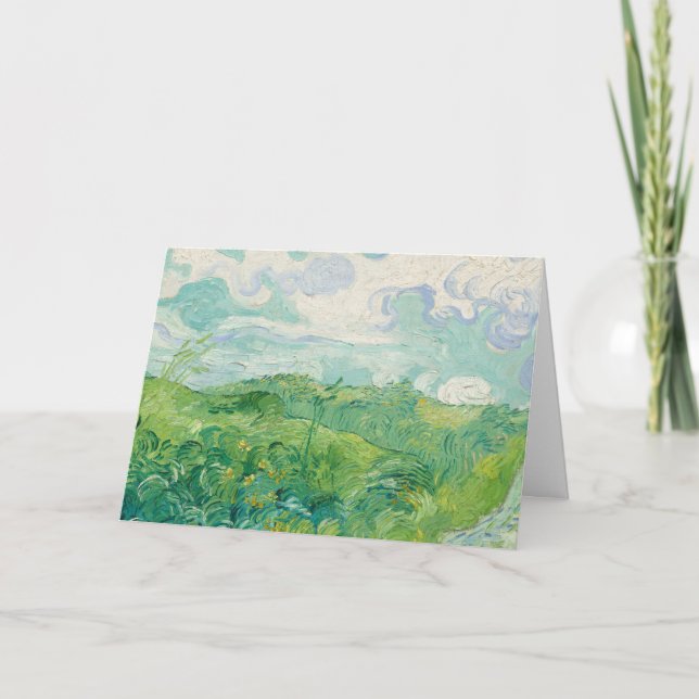 Green Wheat Fields, Auvers by van Gogh: Card (Front)