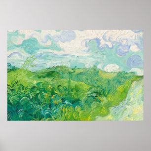 Green Wheat Fields Auvers (F807) Van Gogh Fine Art Poster