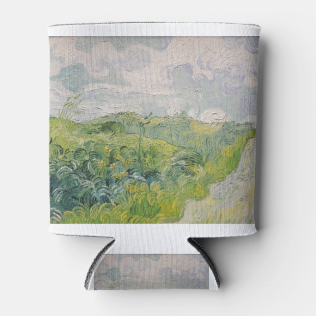 Green Wheat Fields - Van Gogh - c1889 Can Cooler (Front)