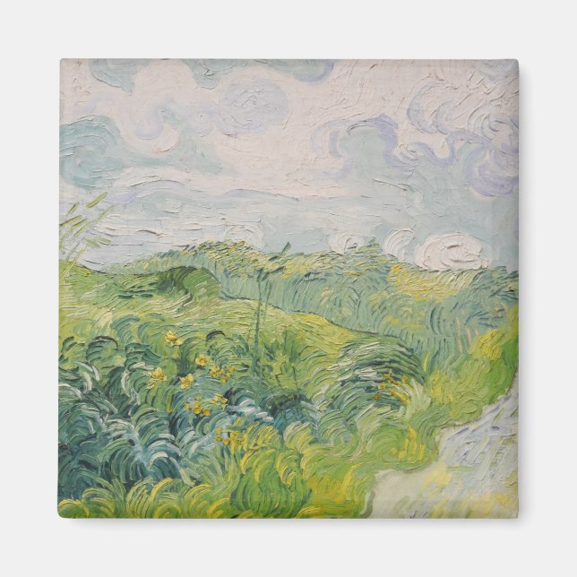 Green Wheat Fields - Van Gogh - c1889 Magnet (Front)