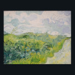 Green Wheat Fields - Van Gogh - c1889 Poster<br><div class="desc">Reproduction of a fine art piece entitled "Green Wheat Fields" by Vincent van Gogh. Landscape of wheat fields in the country. Painted circa 1889.</div>