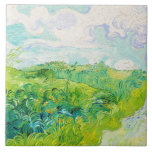 Green Wheat Fields, Van Gogh Ceramic Tile<br><div class="desc">Vincent Willem van Gogh (30 March 1853 – 29 July 1890) was a Dutch post-impressionist painter who is among the most famous and influential figures in the history of Western art. In just over a decade, he created about 2, 100 artworks, including around 860 oil paintings, most of which date...</div>