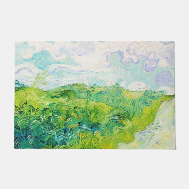 Green Wheat Fields, Van Gogh Doormat (Front)