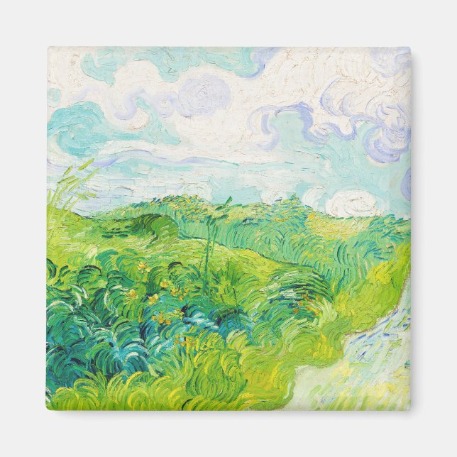 Green Wheat Fields, Van Gogh Magnet (Front)
