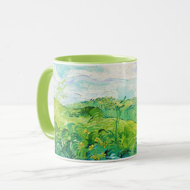Green Wheat Fields, Van Gogh Mug (Front Left)