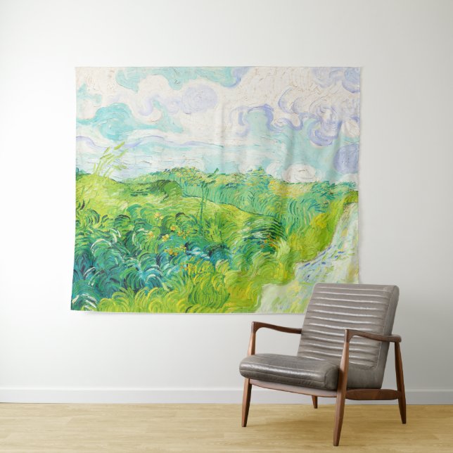 Green Wheat Fields, Van Gogh Tapestry (In Situ (Horizontal))