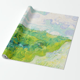Green Wheat Fields, Van Gogh Wrapping Paper