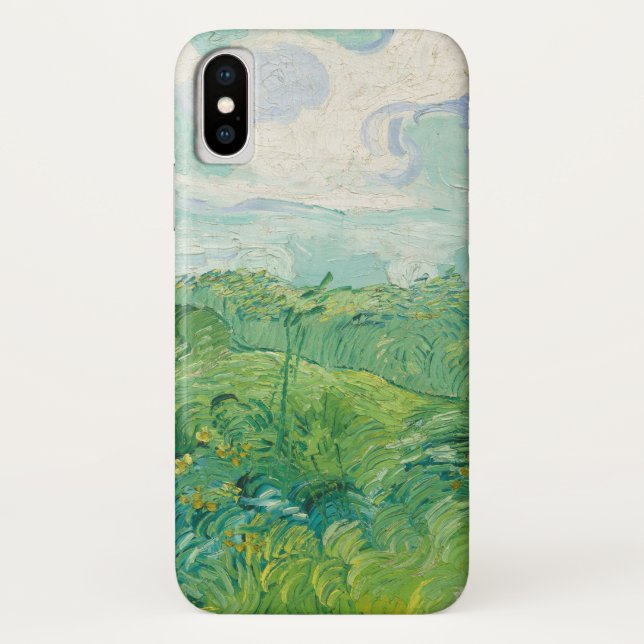 Green Wheat Fields Vincent Van Gogh fine art Case-Mate iPhone Case (Back)