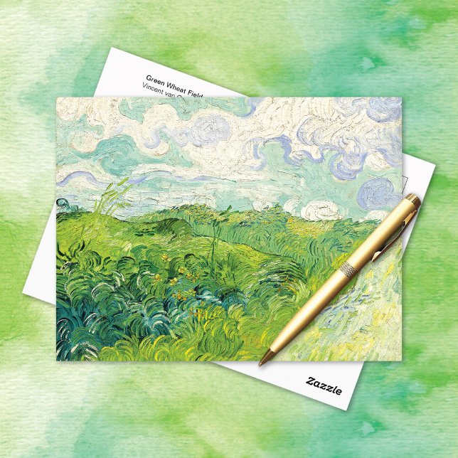 Green Wheat Fields Vincent van Gogh Postcard (Creator Uploaded)