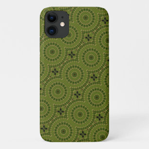 Green Wheel Mandala iPhone 11 Case