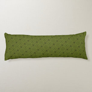 Green Wheel Mandala / Grünes Rad Mandala Body Cushion