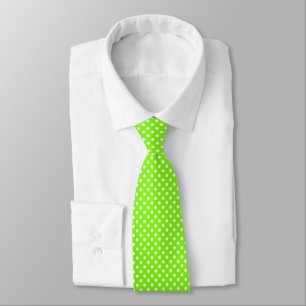 green, white and green polka dots tie