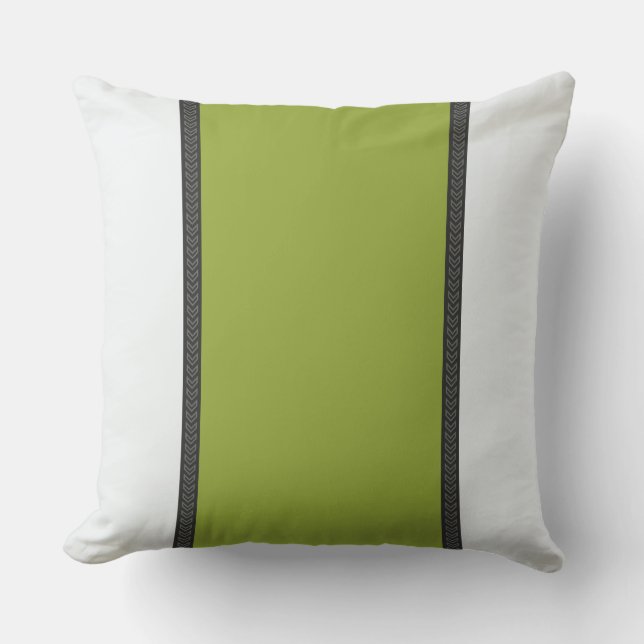 Green, White and Grey Cushion (Front)