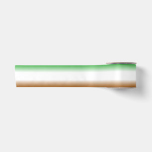 Green, White, Brown Gradient Satin Ribbon