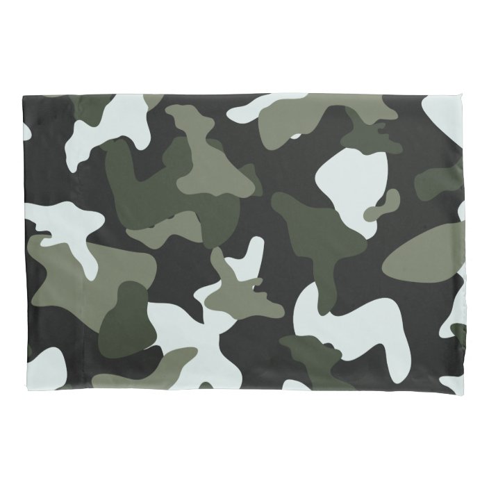 Green White camo camouflage army pattern Pillowcase | Zazzle.com.au