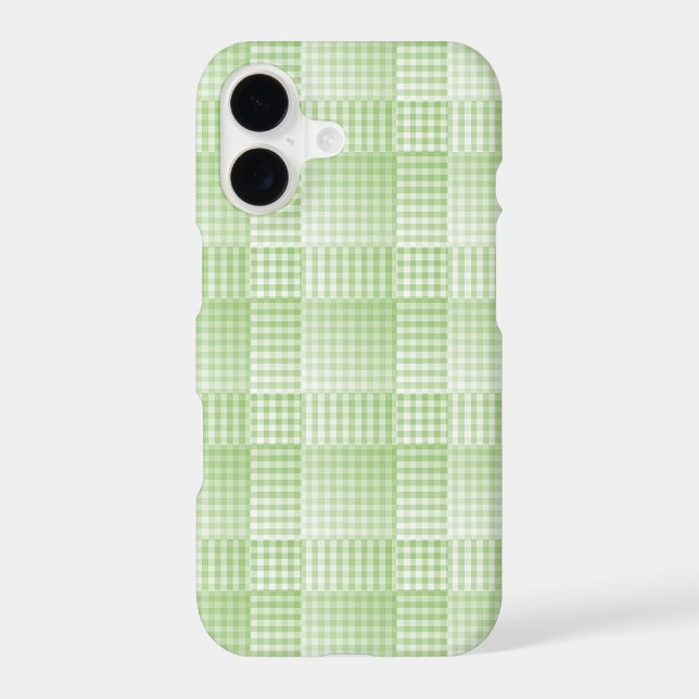 Green White Chequered Abstract Pattern (Back)