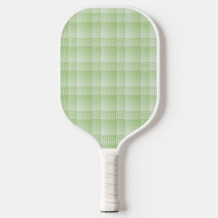 Green White Chequered Abstract Pattern Pickleball Paddle
