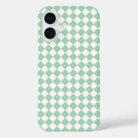 Green White Chequered Diamond Pattern