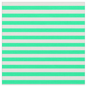 Green & White Coloured Pattern Fabric