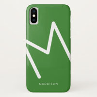 Green White Diagonal Simple Personalised