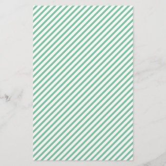 Green & White Diagonal Stripe Soap Wrap Paper