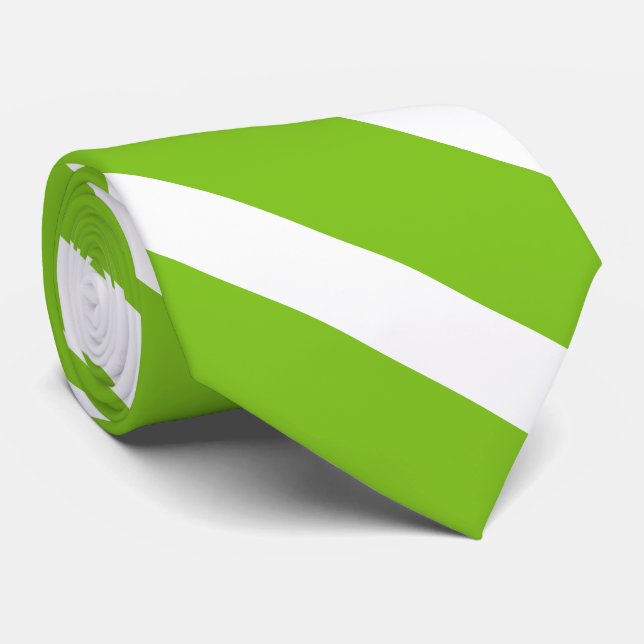 green/white diagonal stripes tie (Rolled)