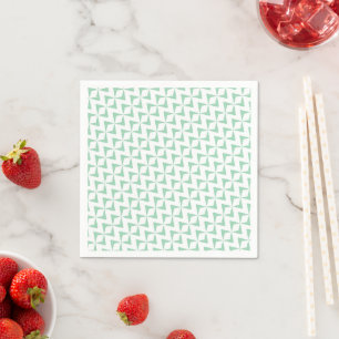Green White Diamond Paper Napkin