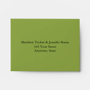 Green & White Envelope with Pre-Printed Address