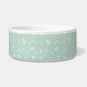Green & White Florals Trinket Bowl 