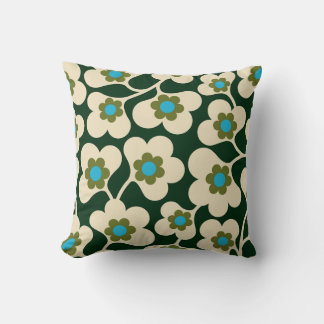 green white flowers orla kiely cushion
