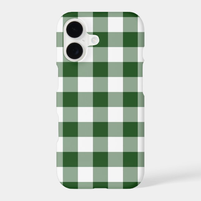 Green White Gingham Check Pattern (Back)