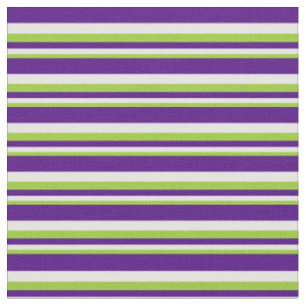 Green, White & Indigo Coloured Pattern Fabric