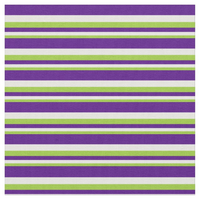Green, White & Indigo Coloured Pattern Fabric (Close Up)