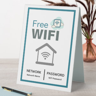 Green White Minimalist Free Wifi Network Internet