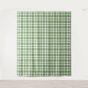 Green White Plaid Pattern Tapestry