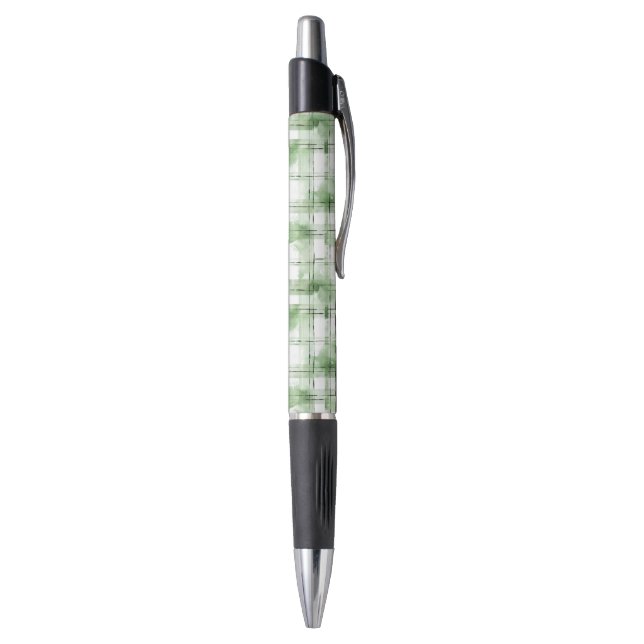 Green White Plaid Stripes (Bottom (Vertical))