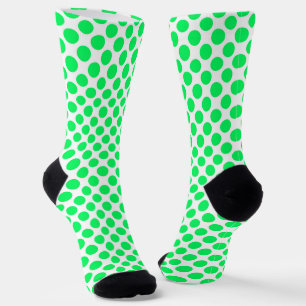 Green White Polka Dots Socks