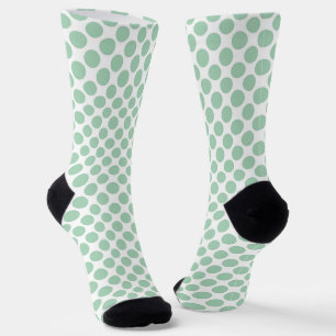 Green White Polka Dots Socks