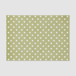 GREEN & WHITE POLKA DOTS  TISSUE PAPER
