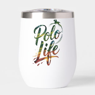 Green White Polo Life Typography