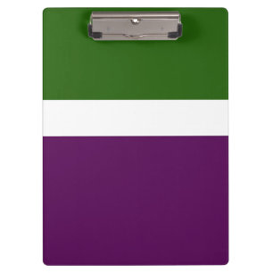 Green White Purple Plain Colour Block Design  Clipboard
