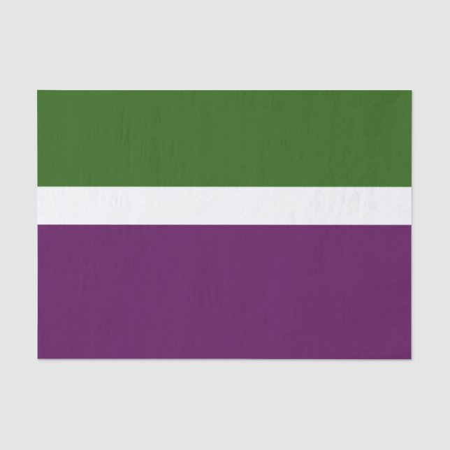 Green White Purple Plain Colour Block Design  Tissue Paper (Front)