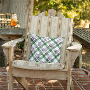 Green White Red Blue Cool Lumberjack Plaid Pattern Cushion