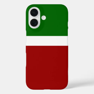 Green White Red Colour Block Style Design iPhone 16 Case