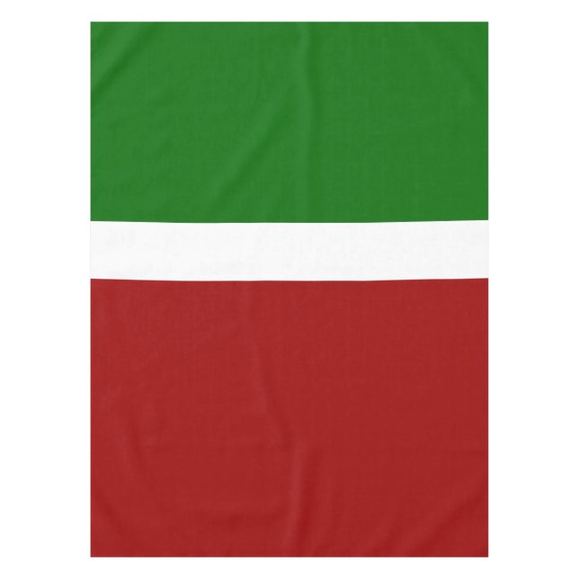 Green White Red Colour Block Style Design  Tablecloth (Front)