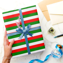 Green White Red Stripes Christmas