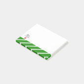 Green White Stripe Merry Christmas Post-it Notes (Angled)